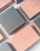 Boîte cadeau premium écologique personnalisée à plusieurs compartiments avec revêtement UV brillant et sérigraphie pour emballage alimentaire, gâteaux, macarons, snacks