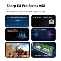 Potente ordenador CPU OPS para pantalla interactiva con pantalla 8K RAM Max 64GB SSD 256GB 512GB Core I7 CPU 12th 13th Gen OPS PC