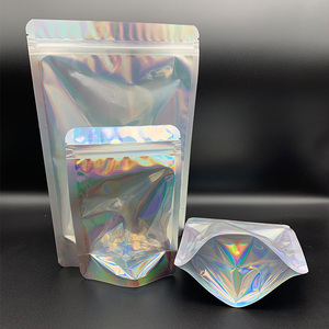 Túi Đứng Trong Suốt Có Thể Tái Sử Dụng Một Mặt Mylar Khóa Kéo Ba Chiều Chất Lượng Cao Để Đóng Gói Quần Áo Đồ Lót - Product Image 2