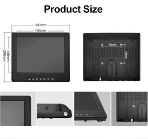 Venta al por mayor barato 9,7 "10" 8 "Mini CCTV POS vehículo pantalla LED IPS pantalla <span class=keywords><strong>t</strong></span>áctil médica escritorio pared Embedd Industrial Monitor - Product Image 2