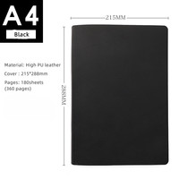 Haute qualité A4 épais couture reliure 180 feuilles cahier personnalisé en cuir souple couverture rigide bureau école journal étudiants