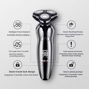 Nueva mini afeitadora eléctrica inteligente recargable con tres cuchillas y función de lavado digital para afeitado facial - Product Image 2