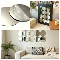 Disques miroir ronds en acrylique incassable de luxe Art Déco, autocollants, pour décoration murale, bricolage, mariage, fête, vente en gros, usine OEM
