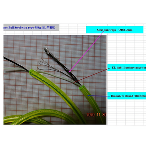 Super Pull <span class=keywords><strong>El</strong></span> Wire de alta calidad, cable <span class=keywords><strong>EL</strong></span> de 5mm con cable de acero de doble hebra incorporado, adecuado para decoración de paisajes - Product Image 1