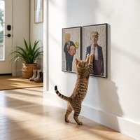 Tempat Tidur Kucing Ringan Custom Print Edisi Terbatas Berkualitas Tinggi, Kemasan Karton Bergelombang BB Ramah Lingkungan, Untuk Penggunaan Dalam Ruangan