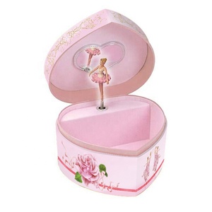 Scatola Musicale Personalizzata Ever Bright a Forma di Cuore con Ballerina in Legno a Manovella Vendita Calda - Product Image 2