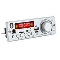 Reproductor MP3 para Auto de 80W, Radio FM, Micrófono de 6.5mm, 12V, AUX, USB, Manos Libres, Grabadora, Decodificador y Amplificador MP3 para Auto con Ranura TF