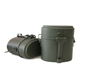 DFM1104 - Juego de 3 piezas de aluminio para exteriores: lonchera, tapa, plato y olla, ideal para trabajo y combate. - Product Image 1