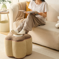 Pouf en forme de fleur, coussin de sol moelleux, repose-pieds en peluche, ottoman décoratif en forme de pétale pour salon, chambre, coin lecture, décoration de salon