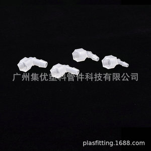 ข้อต่อท่อพลาสติก PP ยี่ห้อ JU แบบข้อศอก ขนาด 1/8NPT 1/4NPT สำหรับเชื่อมต่อสายยางแบบยืดหยุ่น - Product Image 2