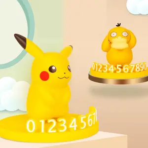 Hot Bán Pokemoned Anime Carton PVC Hình Pikachu Xe Tạm Thời Bãi Đậu Xe Dấu Hiệu Di Chuyển Xe Số Tấm