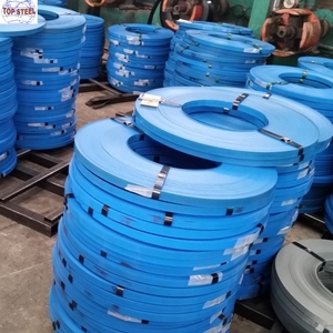 Correa de acero pintada azul y negra de alta calidad del proveedor de China <span class=keywords><strong>Precio</strong></span> de flejado de metal encerado por kg - Product Image 6