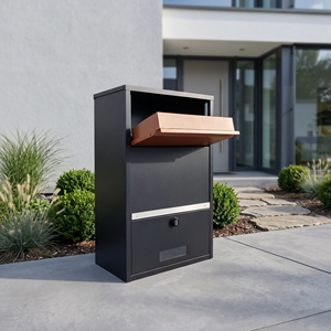 Cassetta Postale per Casa e Ufficio, Contenitore per Consegna <span class=keywords><strong>Pacchi</strong></span> da Esterno in Acciaio Zincato, Cassetta per Lettere e Giornali con Serratura Digitale - Product Image 1