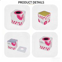 Boîte en fer blanc de forme carrée personnalisable avec un style floral japonais pop, idéale pour l'emballage alimentaire