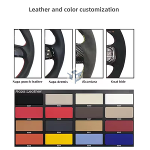 Volante de Madera de Durazno Negro/Rojo de Nuevo Estilo para Automóvil, Compatible con Land Rover Range Rover Vogue 2013-2017, Actualizaciones 2023 L460 - Product Image 5