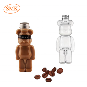 Bouteille en PET Gloomy Bear pour boisson froide avec bouchon en aluminium jus en plastique 250ml 350ml 500ml Cartons alimentaires sérigraphie bouchon à vis - Product Image 3