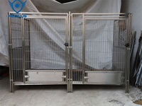 Nichoir pour chien classique à double porte, solide, imperméable, avec plateau en plastique pour une utilisation en intérieur/extérieur
