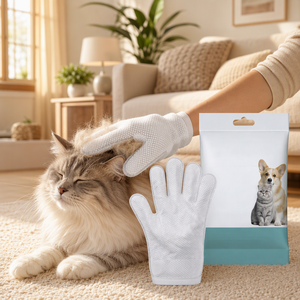 Haustier-Reinigungshandschuhe ohne Waschen und Spülen für Hunde und Katzen, Hypoallergen, Parfümfrei, Sicher zum Lecken, 6er-Pack, Tragbare Pflegehandschuhe - Product Image 6