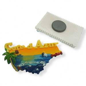 Aimants de réfrigérateur en résine, souvenirs touristiques personnalisés, plage, océan, noix de coco, aimant de réfrigérateur en résine 3D - Product Image 2