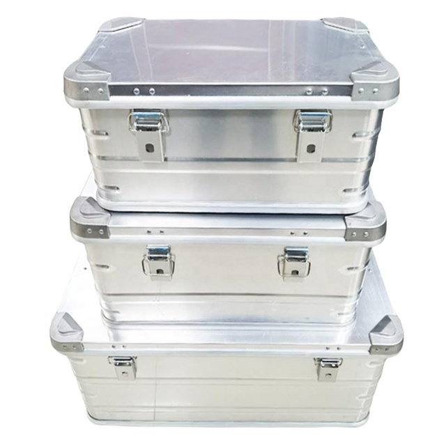 Huimei Heavy-duty Aluminum Toolbox Boxes Durable Storage Bins CE Certified Anodized Finish Stackable Outdoor Camping Transport