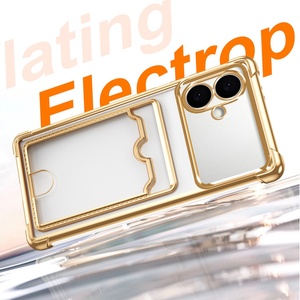 Custodia Antiurto con Porta Carte e Placcatura per Samsung <span class=keywords><strong>Galaxy</strong></span> S26 Edge S25 S24 S23 S22 Ultra Plus A56 <span class=keywords><strong>A53</strong></span> A35, <span class=keywords><strong>Cover</strong></span> Trasparente a Portafoglio - Product Image 2