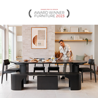 Nouvelle table de salle à manger transformable moderne en chêne noir extensible 2026 avec chaises – Mobilier de cuisine et de salle à manger