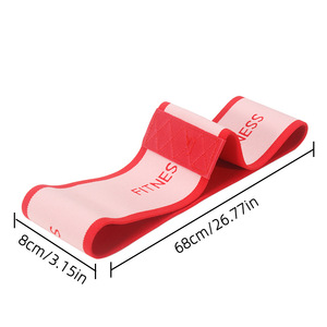 Bande de résistance pour l'entraînement des fessiers et des jambes, fitness, yoga, squats, deux tons rose et violet - Product Image 2