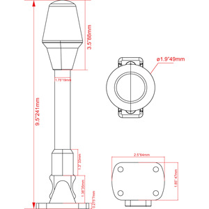 Luces de Navegación LED Ajustables de 9 Luces para Yates Marinos, Luces de Señalización Circundantes con Compatibilidad de 12V/24VDC - Product Image 1