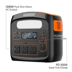 สถานีไฟฟ้าพกพา S1200 เครื่องกำเนิดพลังงานแสงอาทิตย์ 1200W 1000Wh คลื่นไซน์บริสุทธิ์ AC PD100W สำหรับการตั้งแคมป์กลางแจ้ง - Product Image 2