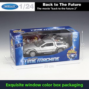 Welly 1:24 DeLorean de <span class=keywords><strong>Retour</strong></span> <span class=keywords><strong>vers</strong></span> <span class=keywords><strong>le</strong></span> <span class=keywords><strong>Futur</strong></span>, modè<span class=keywords><strong>le</strong></span> de <span class=keywords><strong>voiture</strong></span> en alliage moulé sous pression avec portes ouvrantes, contrô<span class=keywords><strong>le</strong></span> de <span class=keywords><strong>la</strong></span> force, dans une boîte colorée, emballage cadeau - Product Image 2
