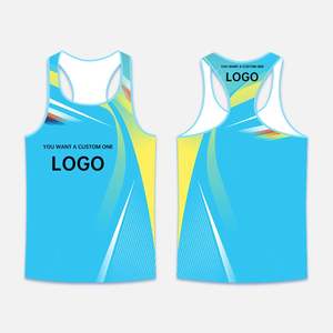 Camiseta Deportiva Personalizada OEM de Alta Calidad para Maratón, Transpirable, Ajustada, Chaleco de Gimnasio, Tela de Poliéster, Camiseta sin Mangas - Product Image 6