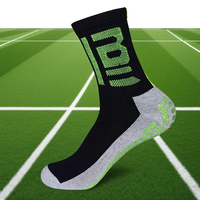 Homme Chaussettes de Football Crew-Antidérapant Séchage Rapide Respirant Absorbant La Sueur Polyester/Nylon Épaisseur Standard