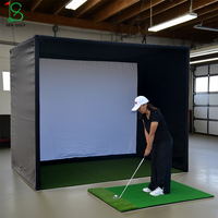 Vente en gros Boîtier de simulateur de golf 10x9ft avec écran d'impact HD Cadre en aluminium pour garage intérieur et extérieur