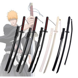 Vente en gros d'eau de Javel 104cm Kurosaki Ichigo Zangetsu Anime véritable épée de sécurité arme jouet <span class=keywords><strong>Katana</strong></span> bois épées pour Cosplay jouant garçons - Product Image 1