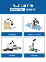 Máquina Paletizadora Vertical de Acero al Carbono para Apilamiento de Cajas, Montada en el Suelo, para Logística y Embalaje de Cartones