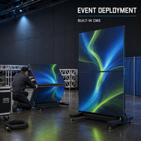 Écran vidéo LED pliable P2.6 couleur pleine 4K HDR10 avec luminosité de 1200 cd pour événements et expositions intérieures