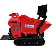 KNDMAX Neuer Benzinbetriebener Raupenlader Mini-Dumper mit Selbstentladung, Changyuan-Pumpe, 2 Tonnen, 0,25 m³, 6,6 kW, 1 Jahr Garantie