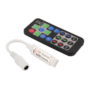 Controller LED RGB DC12-24V con Telecomando Wireless RF a 19 Tasti per Strisce LED RGB 5050 - Product Image 1