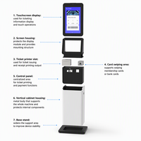 Sistema de Kiosco de Pago con Pantalla Táctil de 21.5 Pulgadas para Gestión de Colas, con Lector de Códigos de Barras y SDK para Centros de Servicio Gubernamentales