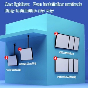 3D Slim Snap <b>Frame</b> Light Box Billboard Wall <b>Mounted</b> LED Menu Light Box for Restaurant Coffee Beverage Shop Display Board Sign - Product Image 6