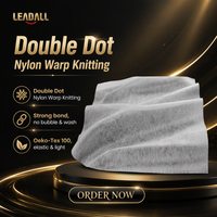 Entoilage thermocollant en nylon 40G double point enduit, tricoté chaîne, de haute qualité, certifié Oeko-Tex 100, pour vêtements