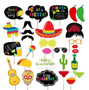 Mexique carnaval Cactus Tacos crâne Mojito <span class=keywords><strong>Pinata</strong></span> papier Photo accessoires <span class=keywords><strong>Kit</strong></span> pour Dia De Los Muertos FIESTA vacances événement fête décor - Product Image 2