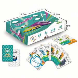 Manchons de cartes de jeu de société arabes personnalisés et tapis de jeu avec minuteur, impression couleur CMYK, taille personnalisée, accessoires de solitaire gratuits pour enfants - Product Image 1