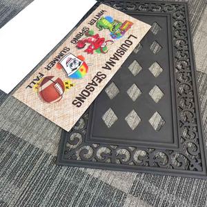 Empty Blank White Polyester <b>Recycled</b> <b>Rubber</b> Floor Mats for Sublimation - Product Image 4