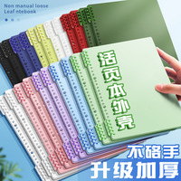 Cuaderno Espiral de Hojas Sueltas de 166.67 cm (6 Pulgadas), 80 Hojas con Impresión Horizontal, Papelería para Estudiantes y Oficina, Cubierta de PP para Escribir