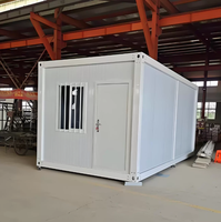 Maison conteneur portable, cabine modulaire prête à l'emploi pour bureau de chantier, dortoir