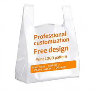 Sacchetti di Plastica con Manico Robusto all'Ingrosso, Sacchetti a T-shirt, Comode Borse per la Spesa e <span class=keywords><strong>Sacchi</strong></span> per Alimenti per Confezionamento in Negozio - Product Image 1