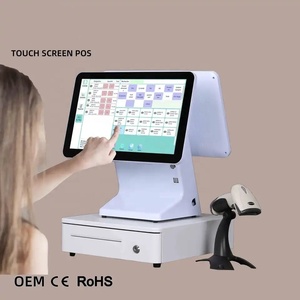 Thiết bị đầu cuối POS <span class=keywords><strong>Windows</strong></span>/Android Màn hình cảm ứng POS tất cả trong một với màn hình hiển thị kép - Product Image 3