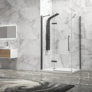 Kamalu moderna cabina doccia 70x120cm pistola 70cm struttura metallica fissa laterale porta a cerniera pieghevole per bagno Hotel-modello - Product Image 1