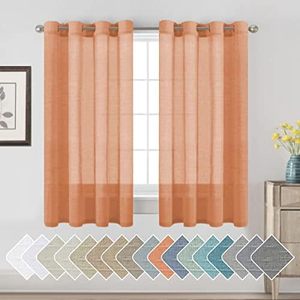 Rideaux semi-transparents en faux lin XinLan, voilages filtrant la lumière pour chambre et salon - Product Image 5